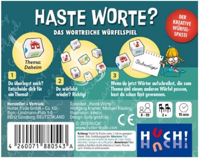 Produktbild Haste Worte - Das wortreiche Würfelspiel (Deutsch)
