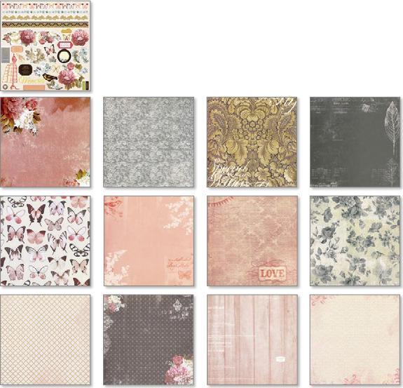 Produktbild Ursus Designpapier Butterflies (30.5 x 30.5 cm, 190 g/m²)