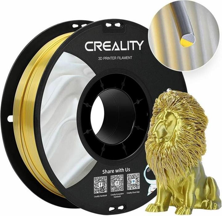 Creality CR-Seide (PLA, 1.75 mm, 1000 g, Silber, Gold)