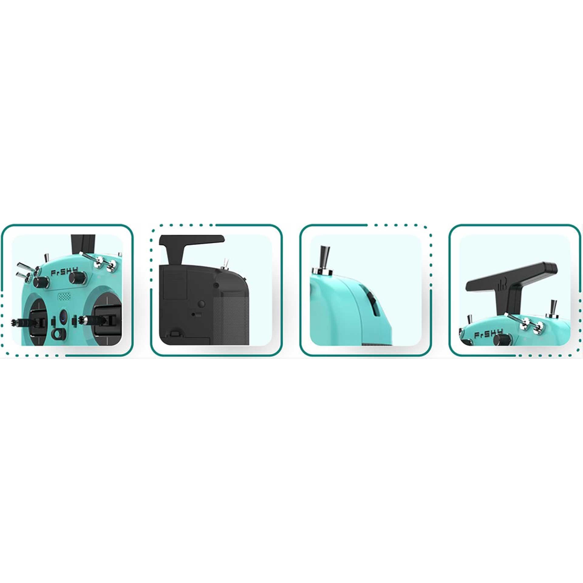 Thumbnail - FrSky TWIN X14 Sender 2,4Ghz Verdigris Green ohne Akku, ohne Ständerhalter, ohne EVA-Bag