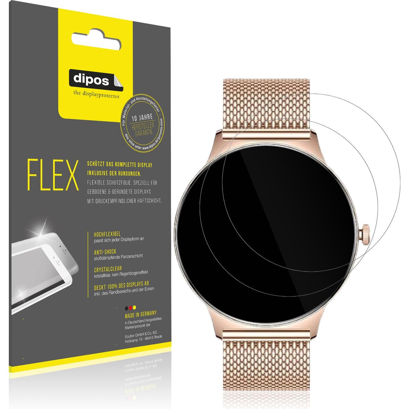 Dipos 3D Full Cover Schutzfolie, Smartwatch Schutzfolie, Transparent