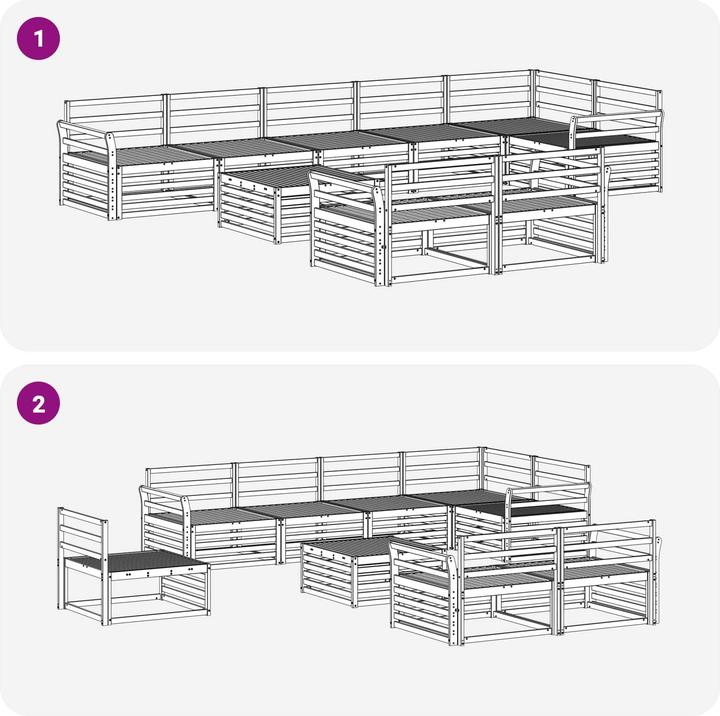 Produktbild vidaXL Outdoor-Sofa