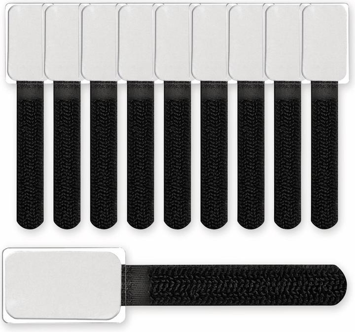 Label-the-cable kleine Klettbinder mit Etikette (Klettkabelbinder, 90 mm, 10 Stk.)