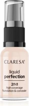Claresa Liquid Perfection 2In1 Concealer & Foundation With Matte Finish Liquid 101 Light 18G (101 Light)