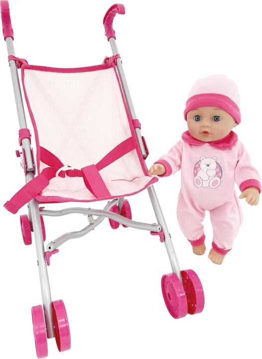 Produktbild Dimian Toys Puppe 36cm, mit Buggy