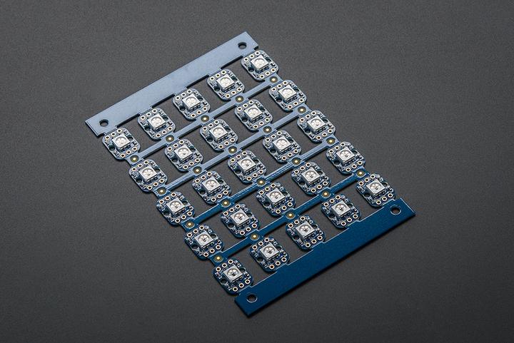 Actual product image Adafruit Breadboard-friendly RGB Smart NeoPixel Sheet of 25