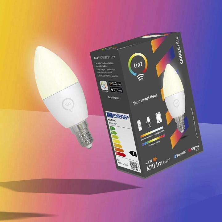 Actual product image Müller Licht tint LED candle lamp dimmable E14/6W(40W) 470 lm 1800- 6500 K warmwhite- daylightwhite + (E14, 470 lm, 1x)