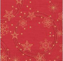 Immagine prodotto Duni Serviet 40x40 cm 3-lag Star Shine Red, 250 pezzi/pz.