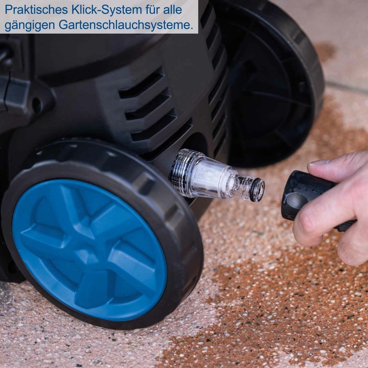 Actual product image Scheppach High pressure cleaner 1600W, 135 bar incl. Quick-Connect-System & accessories (Electrical connection)