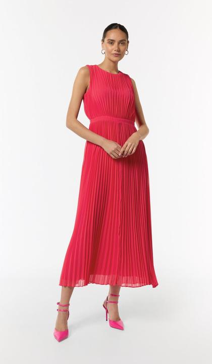 Image du produit Comma Kleid Plissiertes Maxi-Kleid mit Rundhalsausschnitt (36)