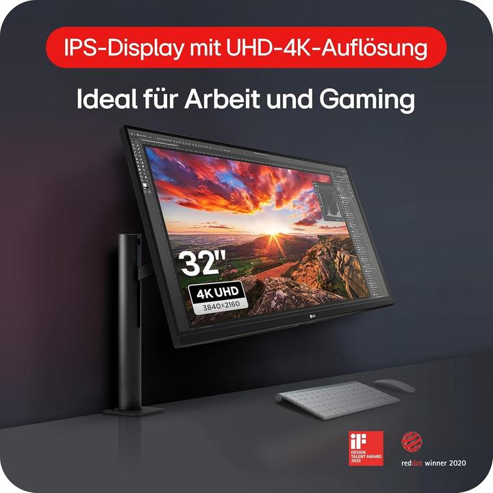 Produktbild LG UltraFine 32UN880K-B (3840 x 2160 Pixel, 32")