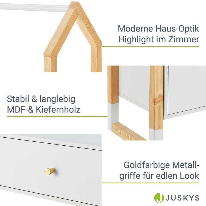 Immagine prodotto Juskys Kinder Kleiderständer Filla mit Schublade und Stange