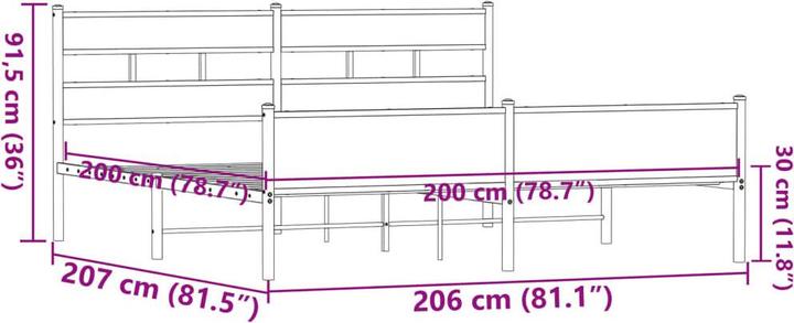 Image du produit vidaXL Bettgestell (200 x 200 cm)