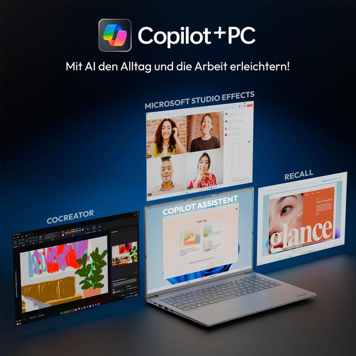 Immagine prodotto Medion SPRCHRGD 16 S1 OLED Copilot+ PC (16", 1000 GB, 32 GB, DE, Intel Core Ultra 7 258V)