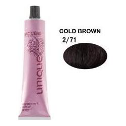 Thumbnail - Subrina, Haarfarbe, Vopsea de par permanenta Unique 2/71, Negru Castaniu, 100ml
