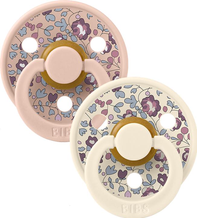 Actual product image Bibs x Liberty Colour Latex Soother (round), Eloise Blush (2x, 6 - 12 Months)