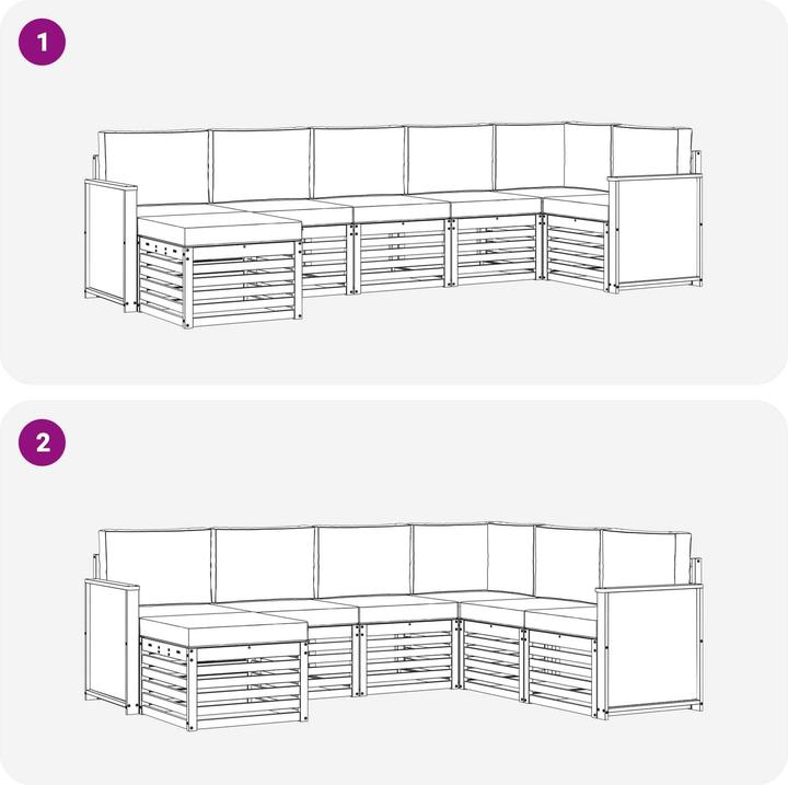 Produktbild vidaXL Outdoor-Sofa