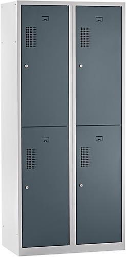 Actual product image eurokraft basic Locker, 4 compartments, width 800 mm (80 cm, 180 cm)