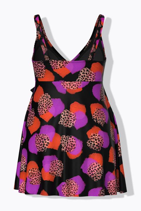 Produktbild Ulla Popken Badekleid, Leomuster, Softcups, Schleife (50)