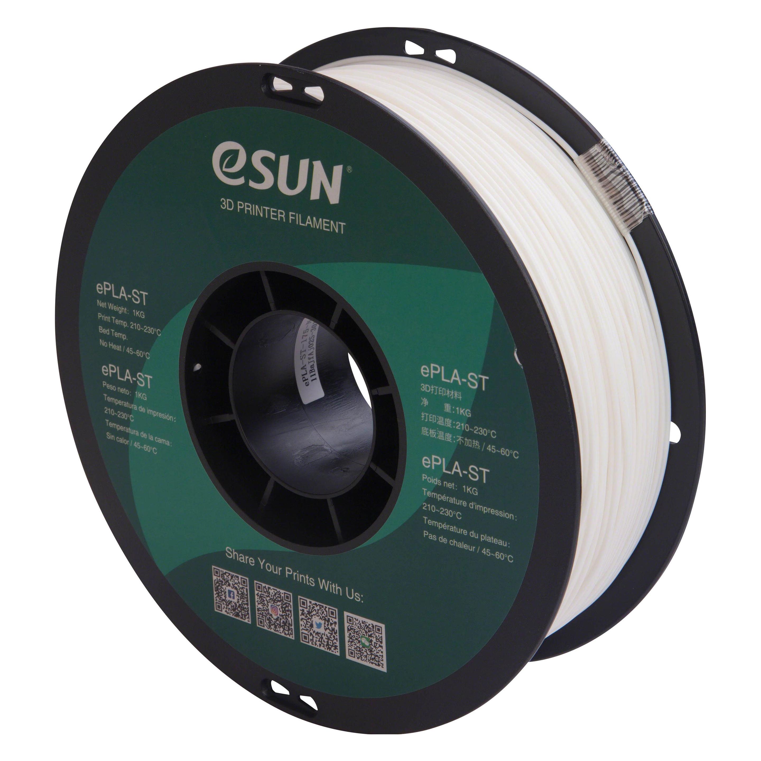 Esun Epla-St 1, 75mm Natuurlijk 1kg 3D Filament (Pla, 1000 g), 3D Print Filamenten, Wit