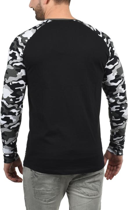 Actual product image Solid Cajus Men's Camouflage Long Sleeve T-Shirt Top With Crew Neck Made Of 100% Cotton With Pattern (XXL)