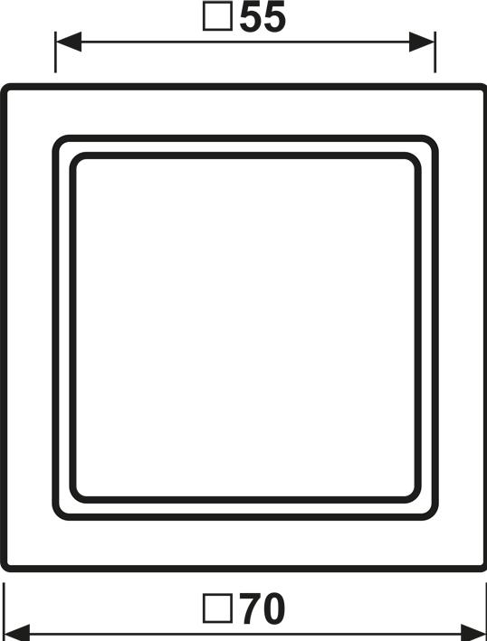 Actual product image JUNG Intermediate frame ws LS 55x55mm RAL1013 LS961Z5