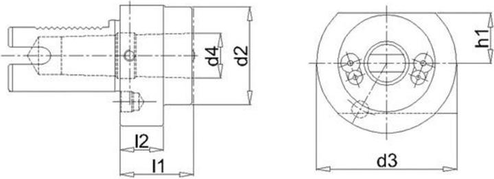 Actual product image Magni FORTIS VDI MK holder F 50mm x MK4