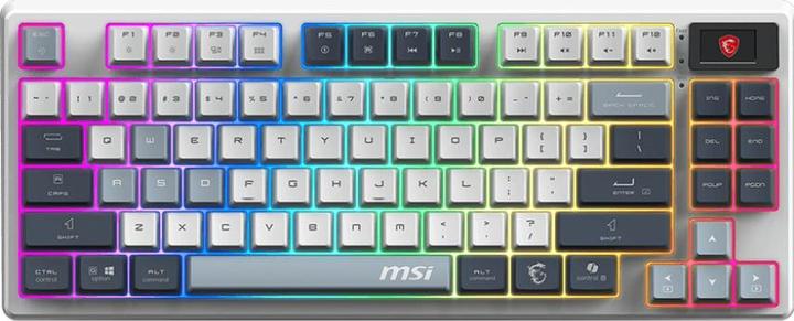 Actual product image MSI FORGE GK600 TKL W SKY FR (FR, Cable, Wireless)