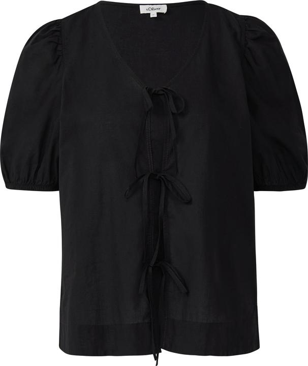 Immagine prodotto s.Oliver Bluse Baumwollbluse mit V-Ausschnitt und Puffärmeln (38)