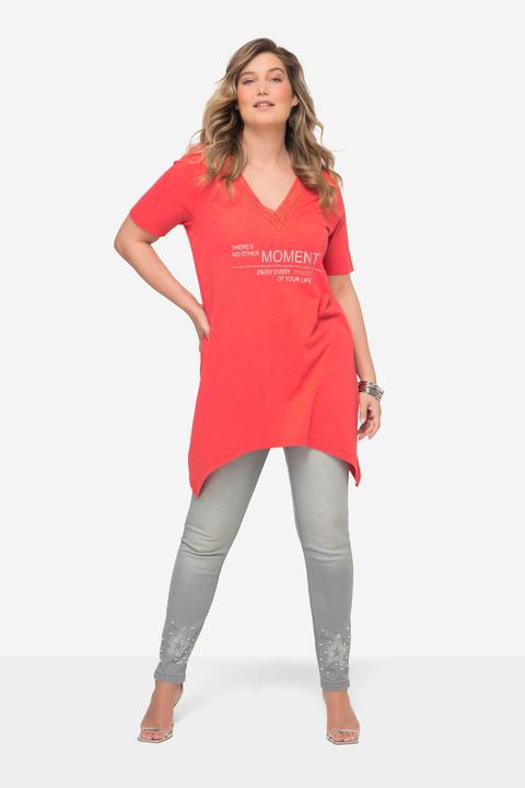 Produktbild Miamoda T-Shirt, Schrift-Motiv, V-Ausschnitt, Halbarm (52)