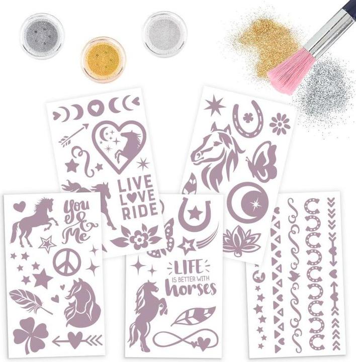 Actual product image Depesche Miss Melody - Glitter Tattoo Set NIGHT HORSES ( 0412657 )