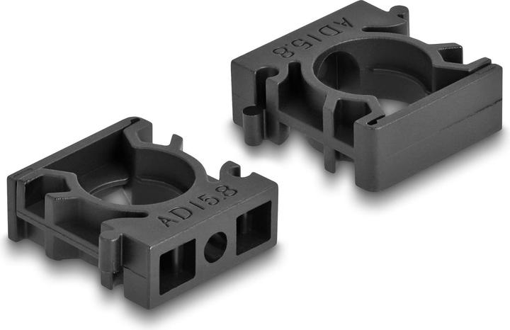 Image du produit Delock Support de gaine de câble 15.8 mm, 8 pièces, noir (Gaines pour câbles, 3 cm)