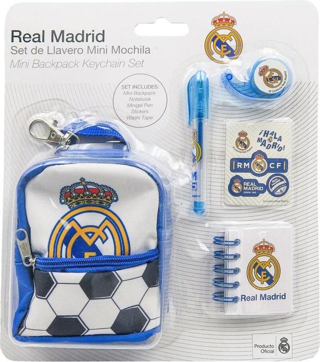 Actual product image Cerdá Real Madrid Stationery mini backpack set