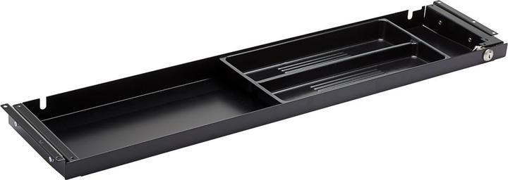 TecLines TUS006B Cassetto sottobanco profondo 186 mm a L, con serratura, nero