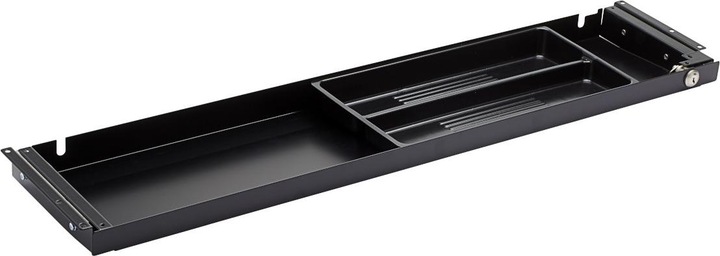 Immagine prodotto TecLines TUS006B Cassetto sottobanco profondo 186 mm a L, con serratura, nero