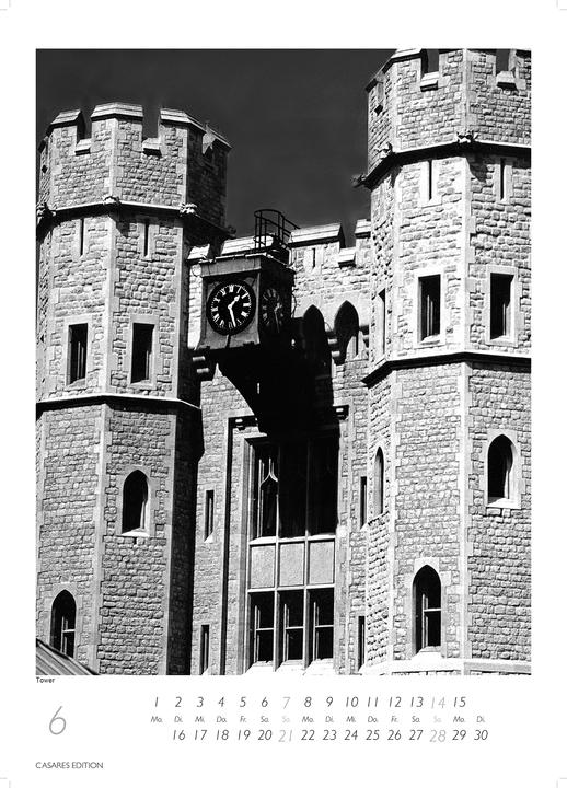 Produktbild London schwarz-weiss 2026 L 59x42cm