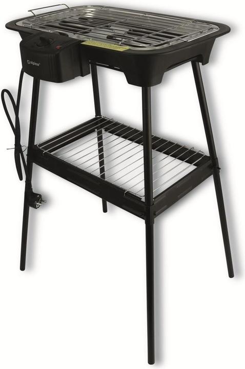 Alpina Maschinen Elektro Tisch-Standgrill 2000W schwarz (2 kW)