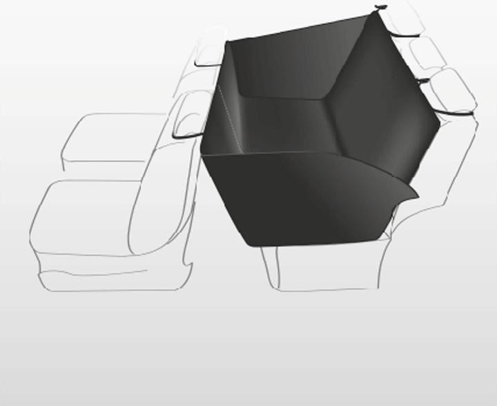 Actual product image Trixie Car Protection Blanket With Side Panels, 1.55 x 1.30 m, black (Dog, Washable)