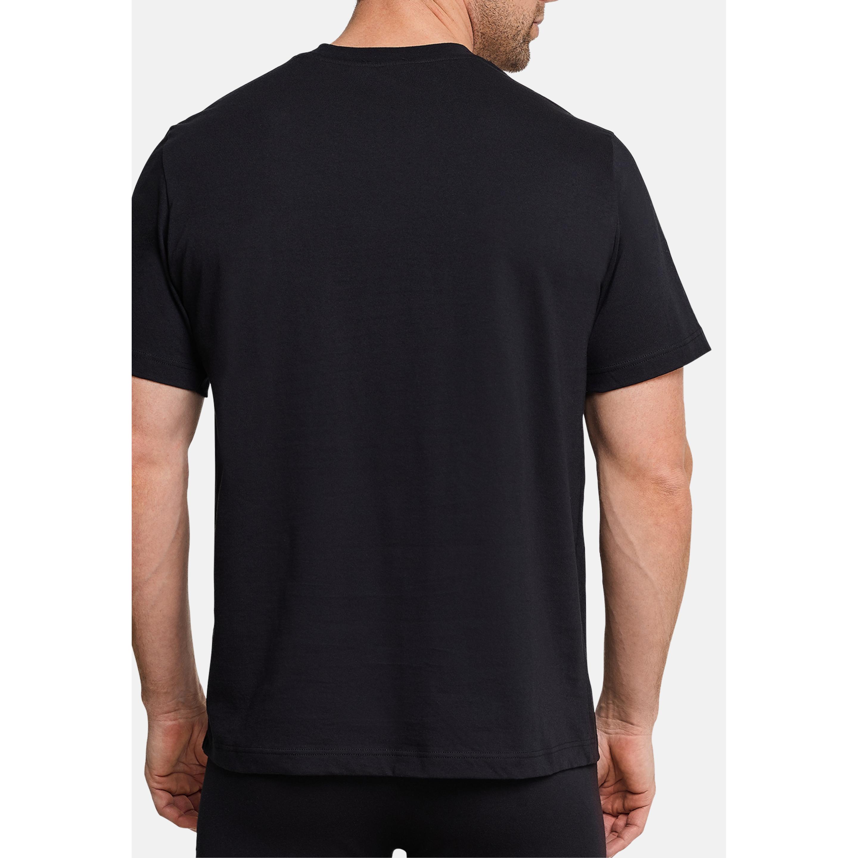 Thumbnail - Schiesser, Herren, Shirt, 4er Pack American T-Shirt V-Ausschnitt, Schwarz, (M)