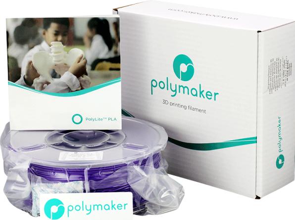 Actual product image Polymaker PolyLite PLA - Purple - 1.75mm (PLA, 1.75 mm, 1000 g, Violet)