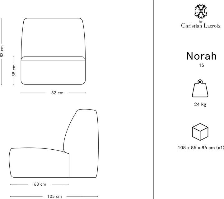 Actual product image CXL by Christian Lacroix Norah (1-seater, Modular sofa)