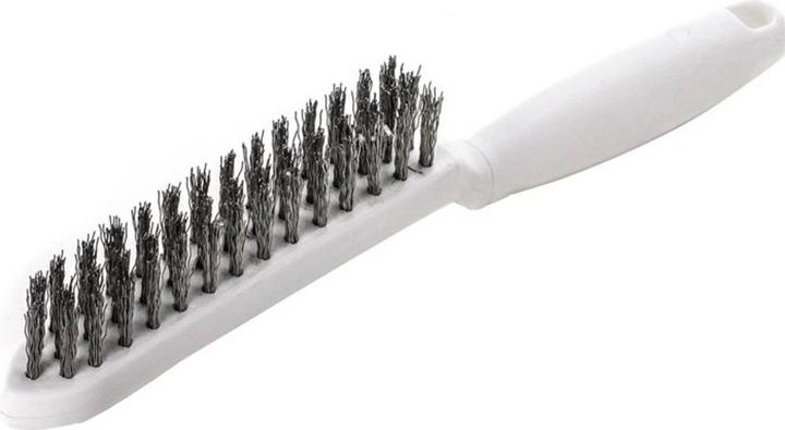 Produktbild Lessmann Drahtbürste Länge 285 mm 0,35 mm VA-Stahldraht gewellt 3-reihig