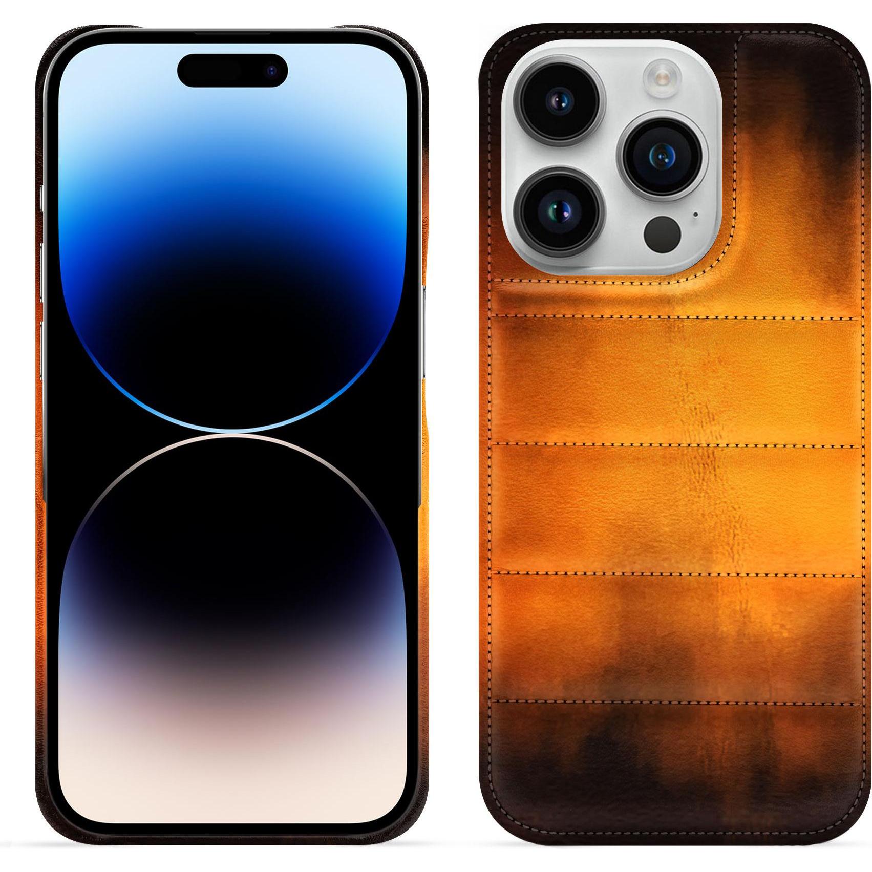 Noreve Lederschutzhülle (Apple iPhone 15 Pro), Smartphone Hülle, Violett