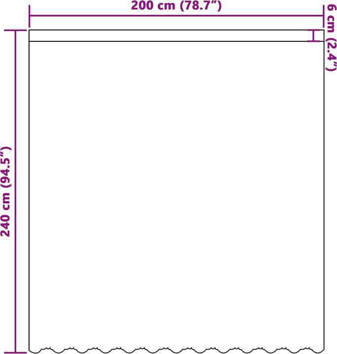Produktbild vidaXL Spitzenvorhang (200 x 240 cm)