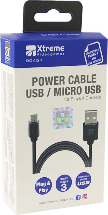 Produktbild Xtreme 3m USB 2.0 USB A Micro-USB B Male Kabel (3 m, USB 2.0)