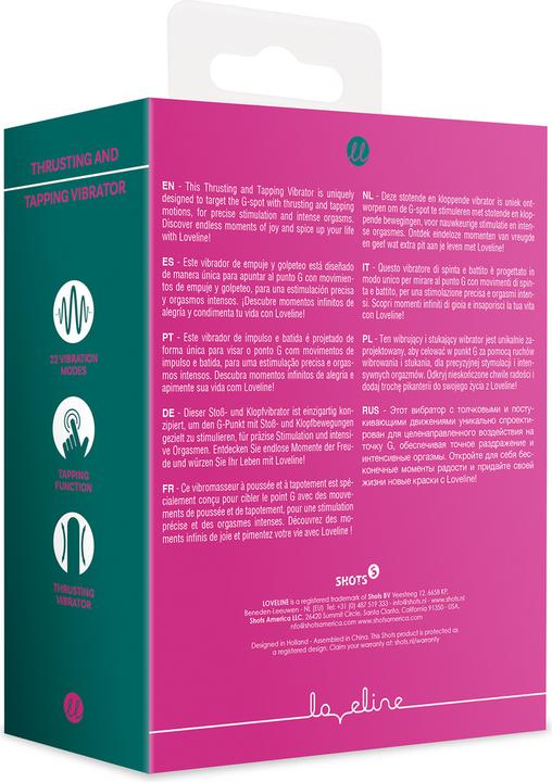 Produktbild Loveline Thrusting and Tapping Vibrator - Powerful Pink