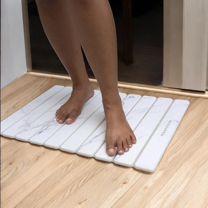 Produktbild Moonstone Badematte Melipa nebelgrau aus Kieselgur (60 x 36 cm)