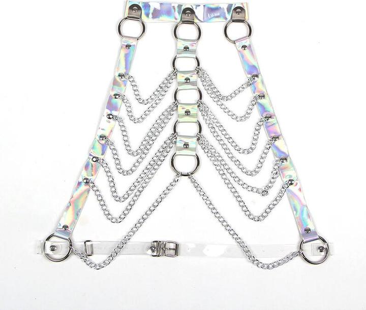 Produktbild Subblime 953737 Brustgurt Mit Ringen Und Ketten Silber Eine Grã–Sse