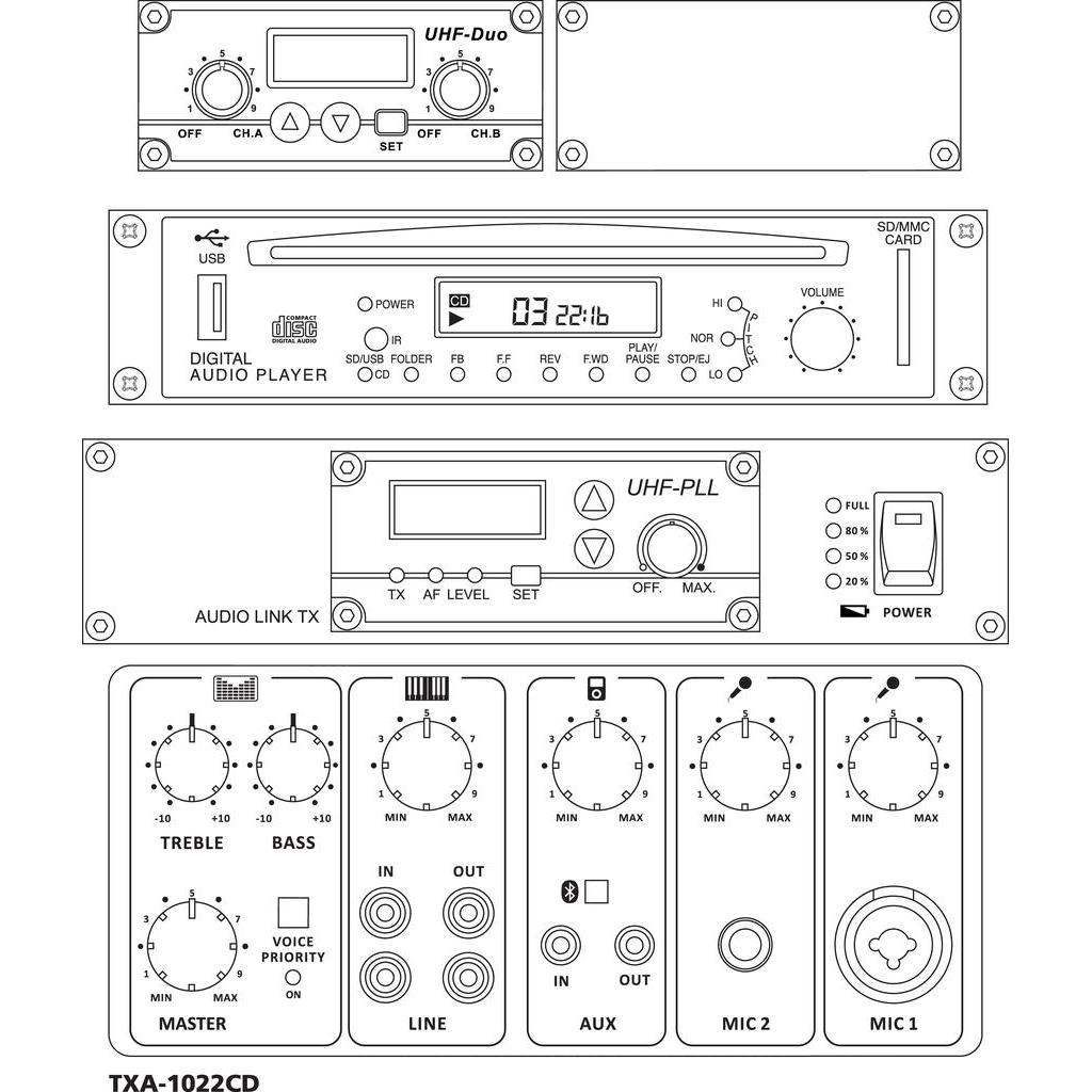 Thumbnail - Monacor Mobiler PA Lautsprecher 25 cm 10 Zoll TX (1x 170 W), PA Lautsprecher, Schwarz