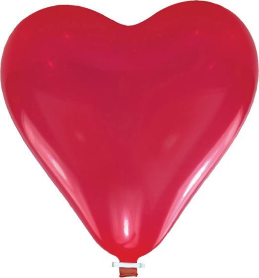 Produktbild Amscan Luftballons Herz 20cm rot 10er (10x)